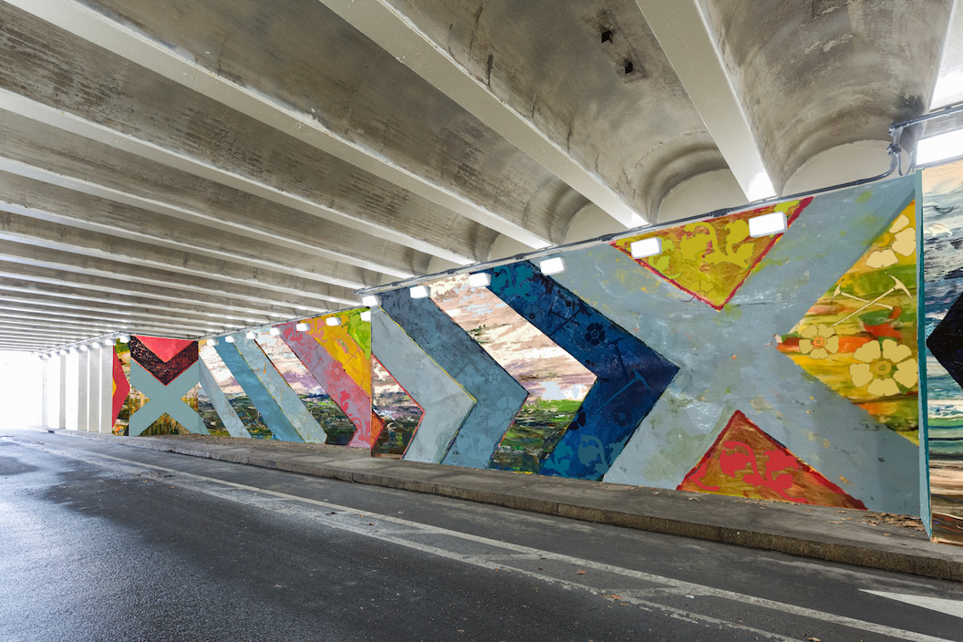 Ben Franklin Bridge Pedestrian Tunnel Mural – Philadelphia, Pennsylvania -  Atlas Obscura